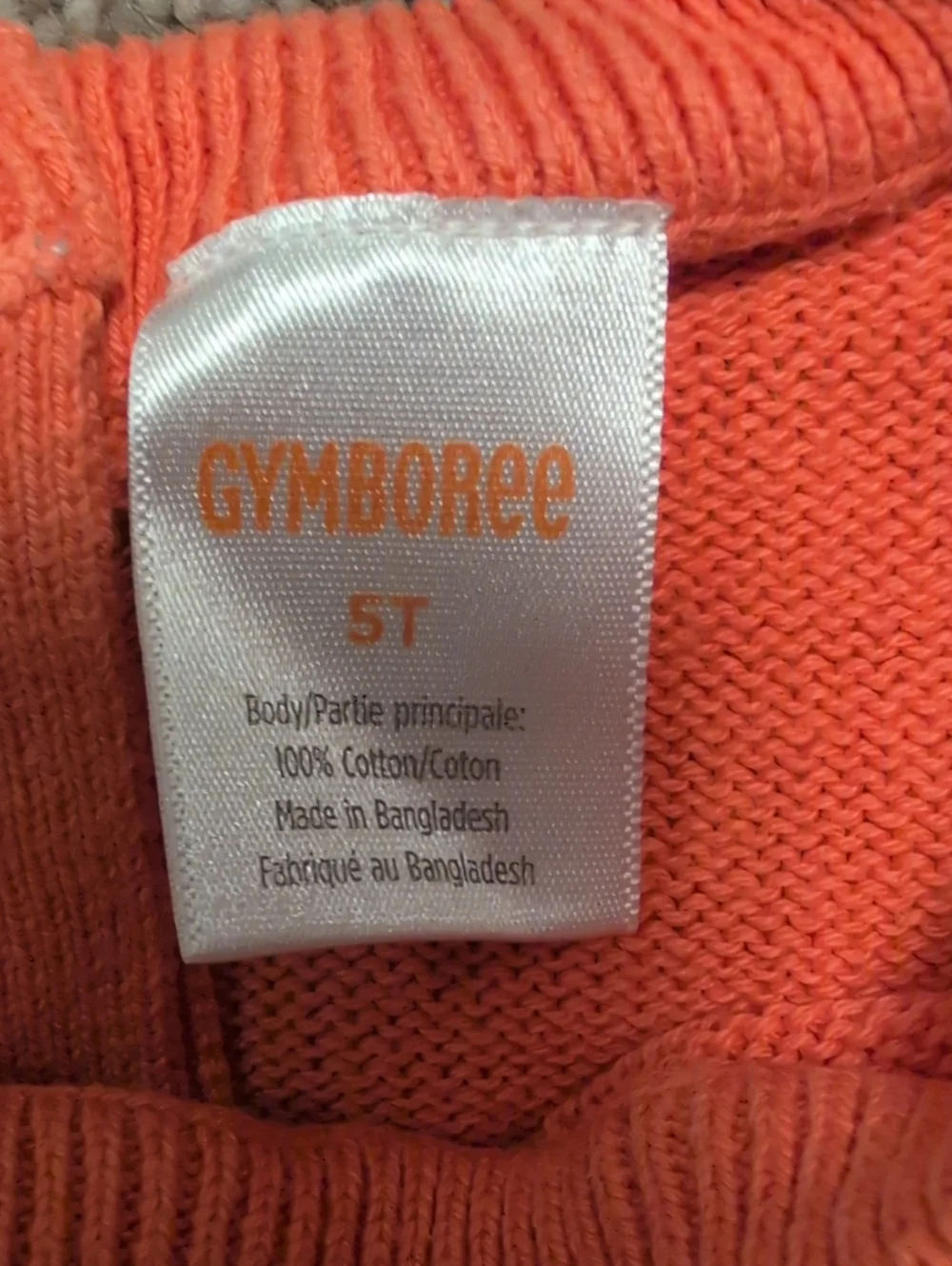 Gymboree 5 Girls Orange Pumpkin Sweater Dress